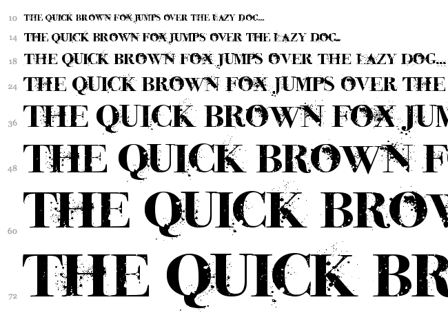 Inked God font waterfall